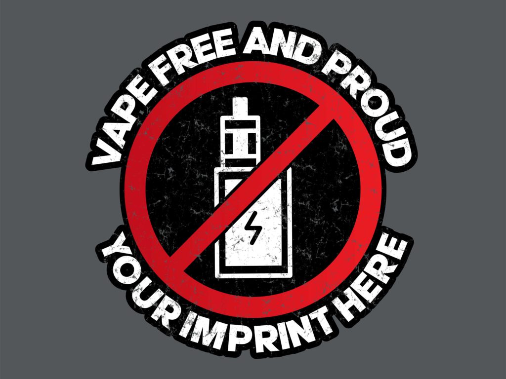 Vaping Prevention Banner Vape Free And Proud Customizable Nimco