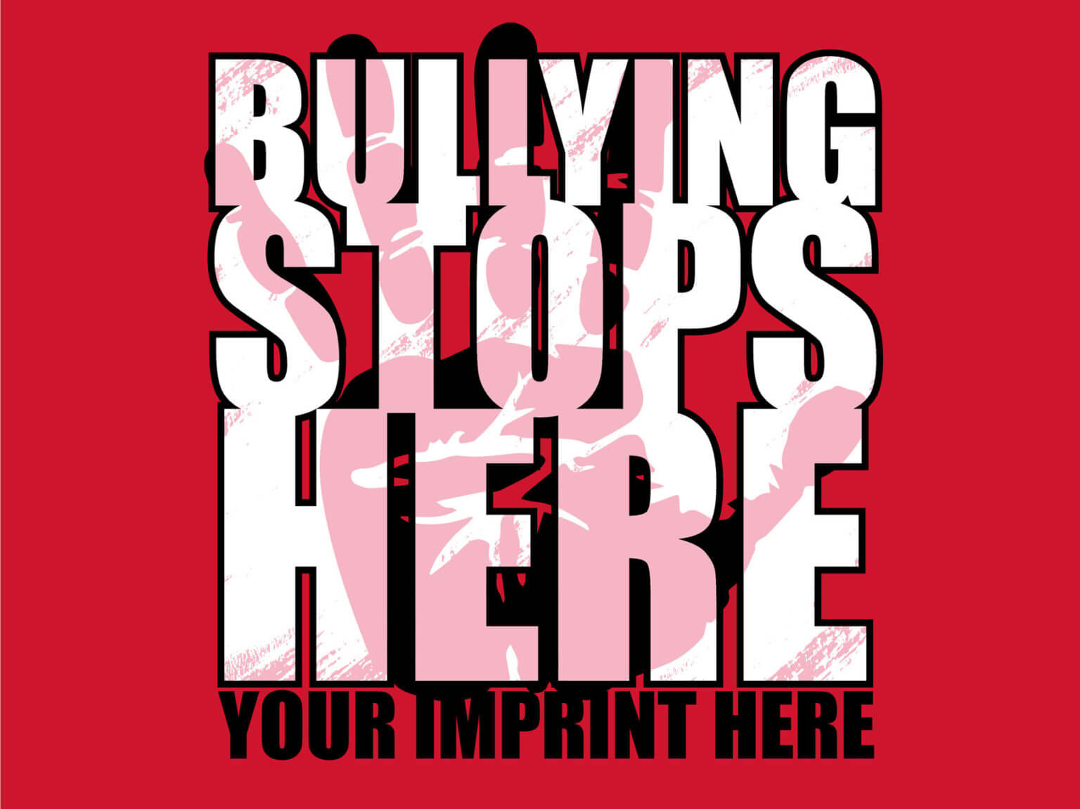 Bullying Stops Here Banner Or Icon Human Hand Vector - vrogue.co