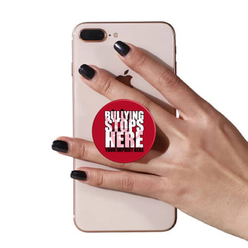Bullying Prevention PopUp Phone Gripper: Bullying Stops Here - Customizable