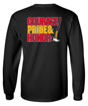 Firefighter T-Shirt Long Sleeve: Courage, Pride, & Honor - Customizable 3