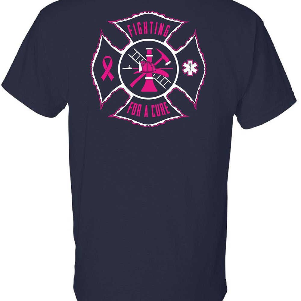 Firefighter Short Sleeve T-Shirt: Fighting For a Cure Helmet ...