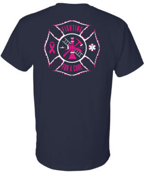 Firefighter T-Shirt Short Sleeve: Fighting For a Cure (Maltese) - Customizable 16