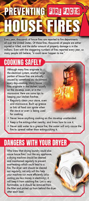Fire Safety Rack Card: Preventing House Fires 3