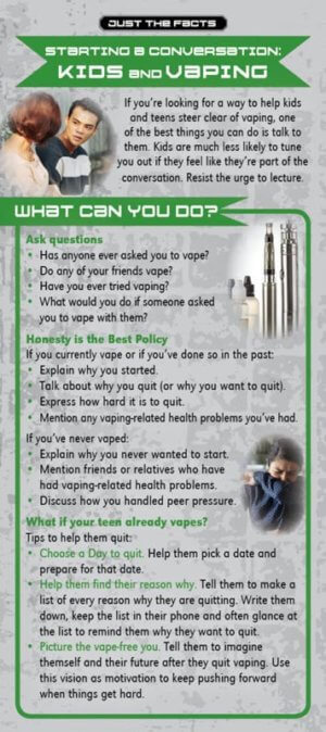 |Starting a conversation kids & vaping rack cards