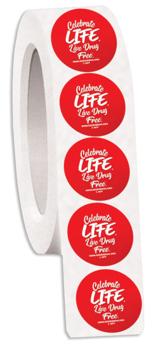 Drug Prevention Sticker | Celebrate Life. Live Drug Free.™ 3