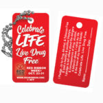 Celebrate Life. Live Drug Free Red Ribbon Week Dog Tag