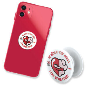 Red Ribbon Week Popsocket Phone Case Accessory 9
