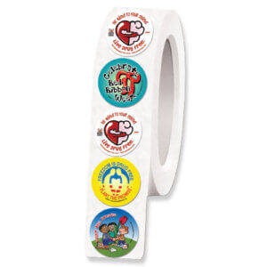 Red Ribbon Week Sticker Assorted Roll | Be Kind To Your Mind. Live Drug Free.™ 25