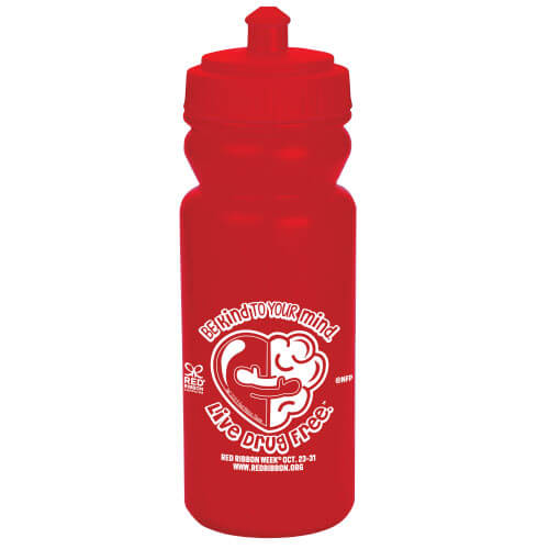 Red Ribbon Week Water Bottles | Be Kind To Your Mind. Live Drug Free.™ 1