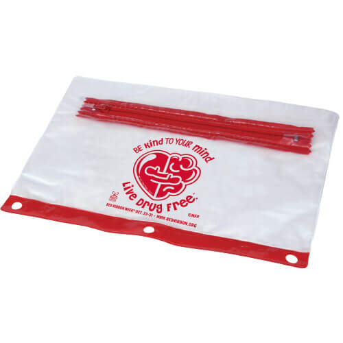 Red Ribbon Week Student Pencil Pouches | Be Kind To Your Mind. Live Drug Free.™ 2