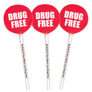 |Celebrate Life. Live Drug Free. Red Ribbon Week Lollipops|Celebrate Life. Live Drug Free. Red Ribbon Week Lollipops