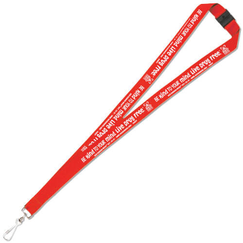 Red Ribbon Week Lanyard | Be Kind To Your Mind. Live Drug Free.™ 3