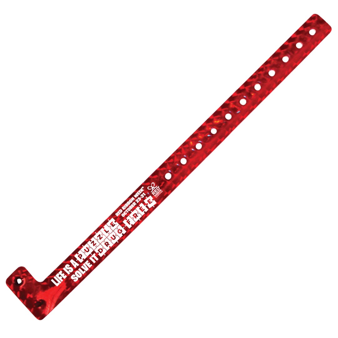 Red Ribbon Week Holographic Bracelet