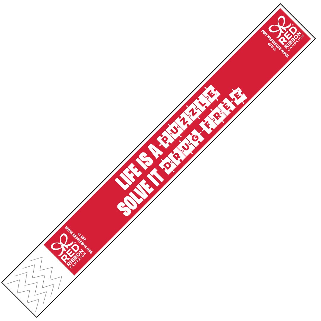 Red Ribbon Week Tyvek Wristbands