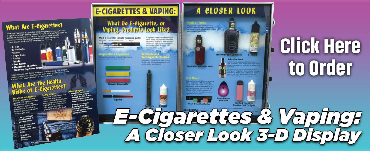 E-Cigarettes And Vaping 3-D Display