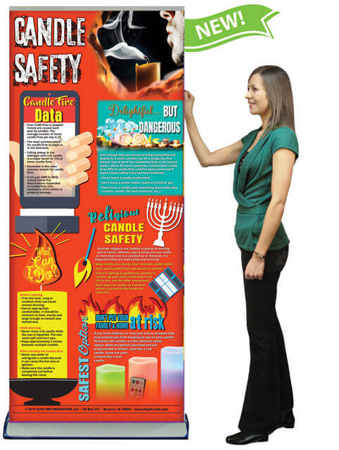 Candle Safety Retractable Banner