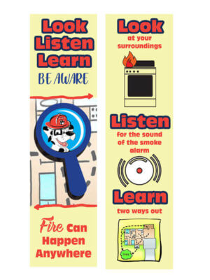 Look, Listen, Learn Fire Safety Bookmarks (Set of 100)