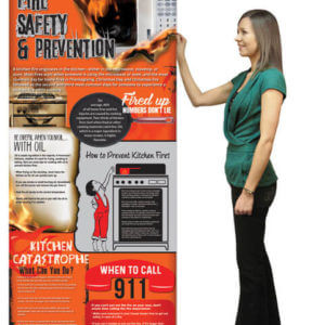 Kitchen Fire Safety & Prevention Retractable Banner