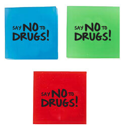 Square Translucent Erasers - Say No To Drugs