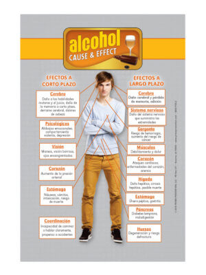 Cause & Effect: Alcohol Table Top Retractable Banner (11.5" x 16.5") Spanish 4