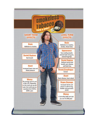 Cause & Effect: Smokeless Tobacco Table Top Retractable Banner (11.5" x 16.5") 12