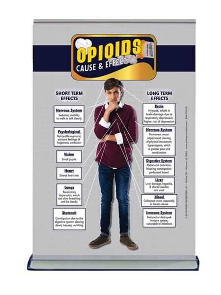 Cause & Effect: Opioids Table Top Retractable Banner (11.5" x 16.5") 2