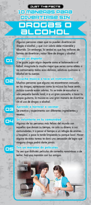 Just The Facts - 10 Ways To Have Fun Without Drugs & Alcohol Rack Cards - Sold In Sets of 100 - Spanish 5