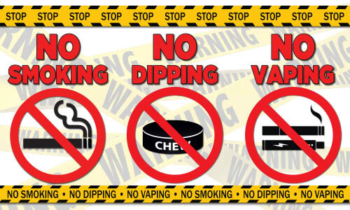 No Smoking No Dipping No Vaping Banner