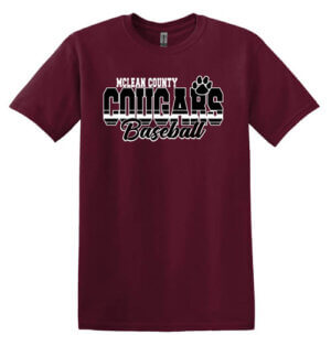 McLean County Cougars Baseball (Paw Print) Short Sleeve Shirt 8