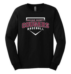 McLean County Cougars Baseball (Home Plate) Long Sleeve Shirt 22