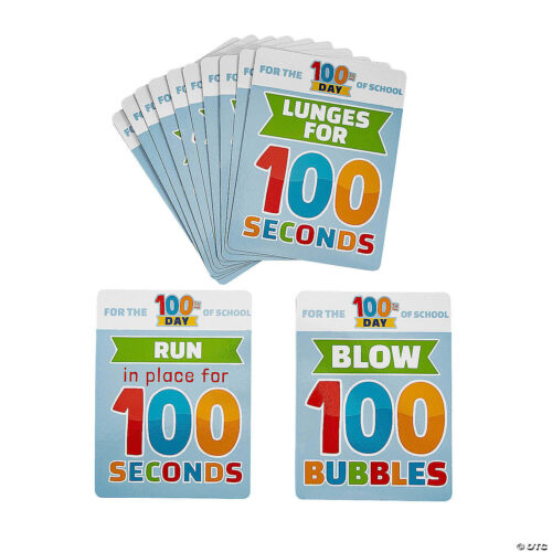 Activity Cards: 100th Day of School - Set of 12|||