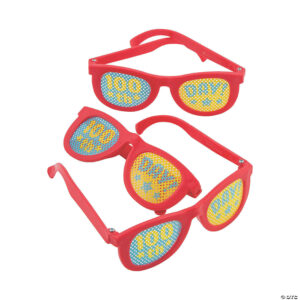 Glasses: 100th Day of School - Pinhole Glasses - Set of 12|