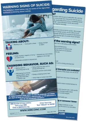 Rack Card: Warning Signs of Suicide