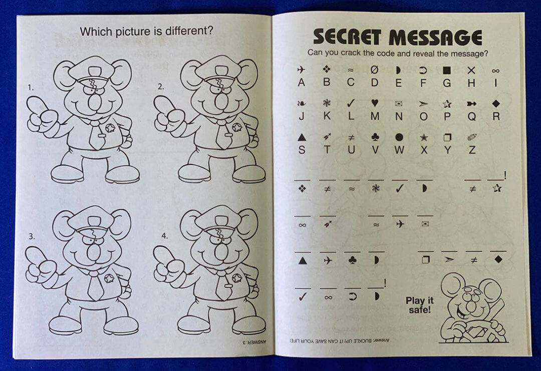 Buckle Up for Safety Coloring Book – Customizable