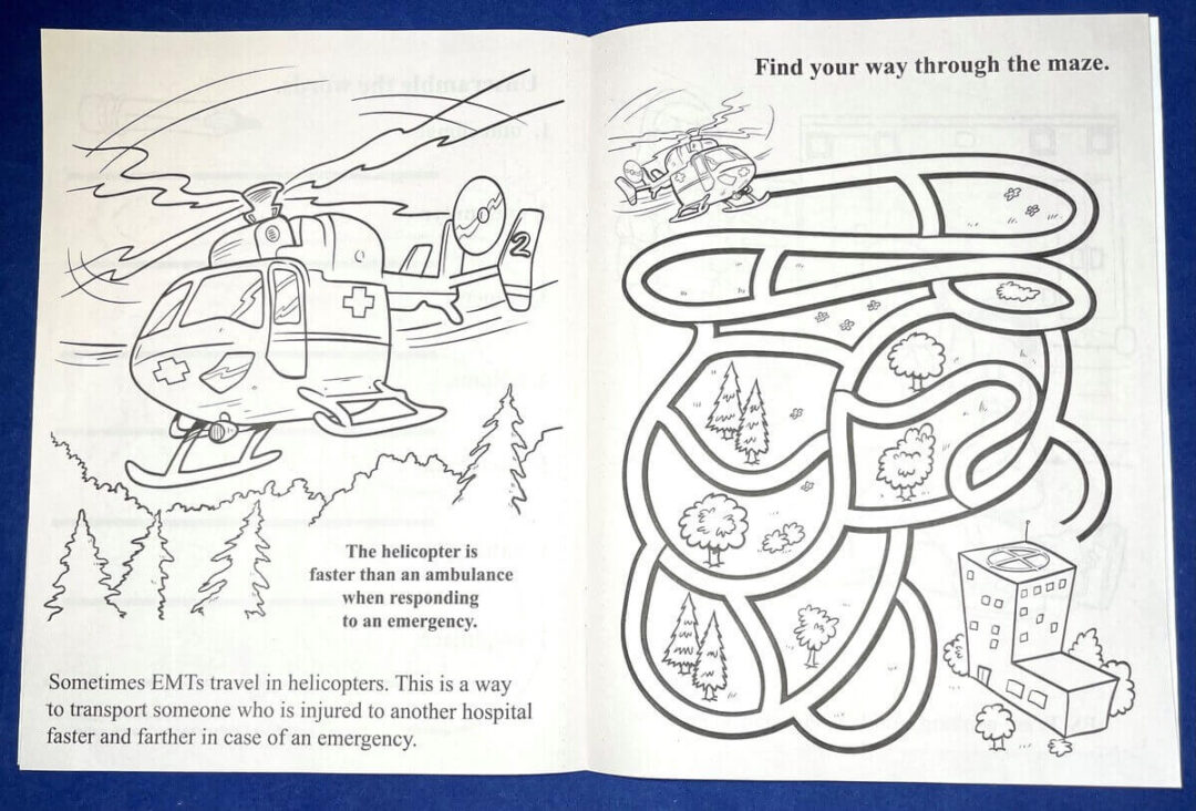 Emts Help Save Lives, Coloring And Activity Book-Customizable