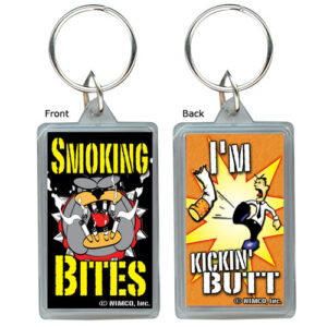Smoking Bites or I'm Kickin' Butt Keychains (One Keychain)