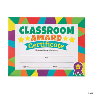 Certificates: Classroom Award - Set of 180|