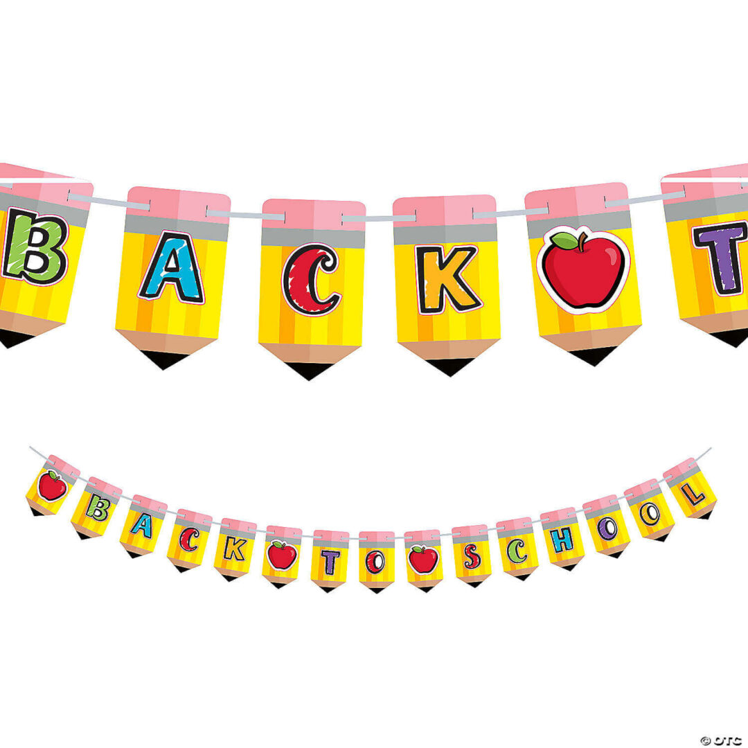 Pennant: Pencils – Back to School