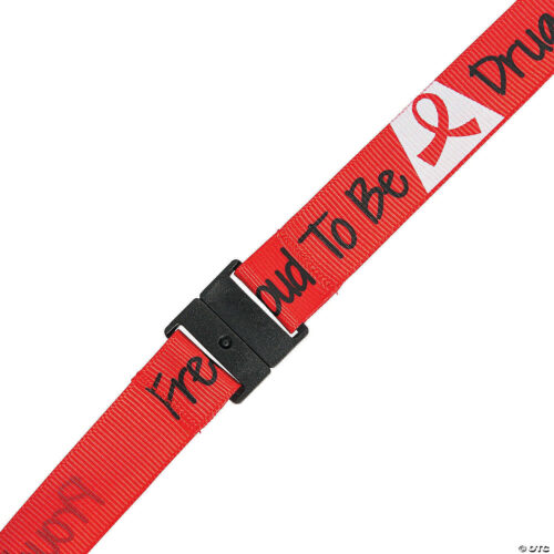 Red Ribbon Week Breakaway Lanyards – Set of 12