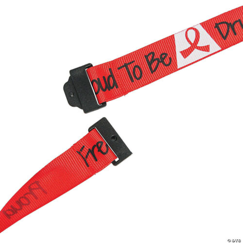 Red Ribbon Week Breakaway Lanyards – Set of 12