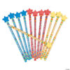Pencils: Star Student - With Pencil Top Eraser - Set of 12|