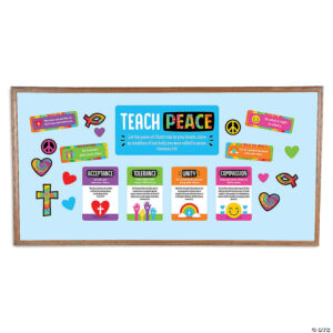 Bulletin Board Kit: Teach Peace - Tie Dye- Set of 3|