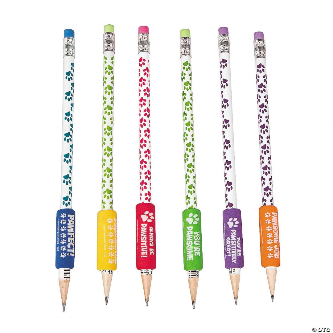 Paw Print Pencil Grips – Set of 48