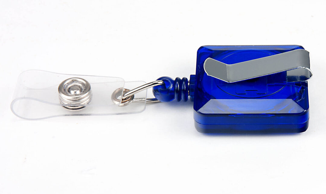 Square Badge Holder with Slide on Clip