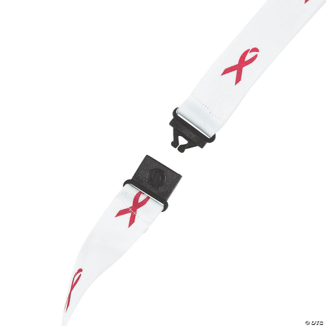 Awareness Ribbon Badge Holder Lanyards – Set of 12
