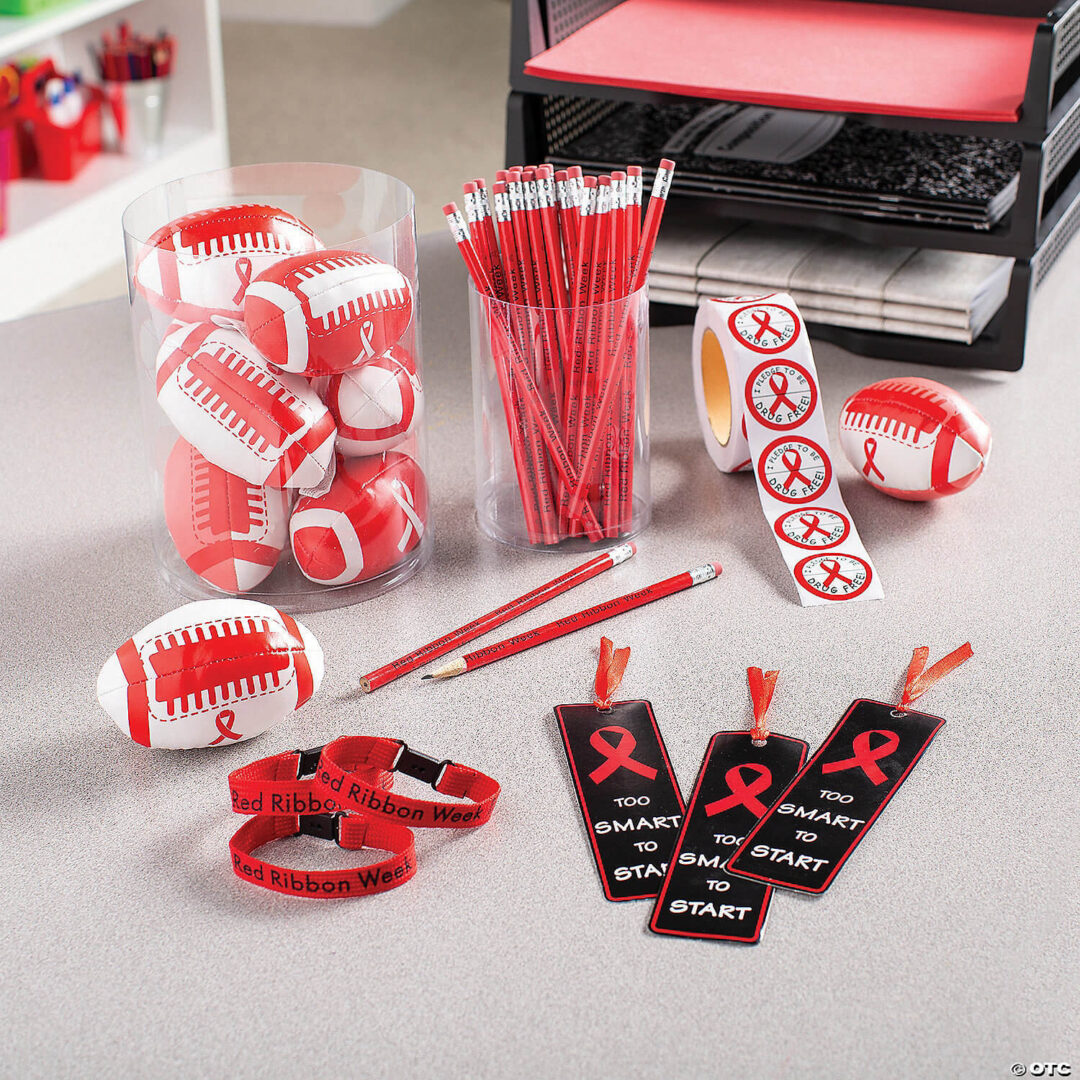 Stickers: Red Ribbon Week Sticker Roll – Rolls of 500