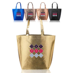 New Castle Non-Woven Metallic Tote Bags