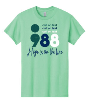 Mental Health Shirt: Hope Is On The Line- Customizable