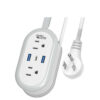 Small Travel Power Strip with 4ft Extension Cord