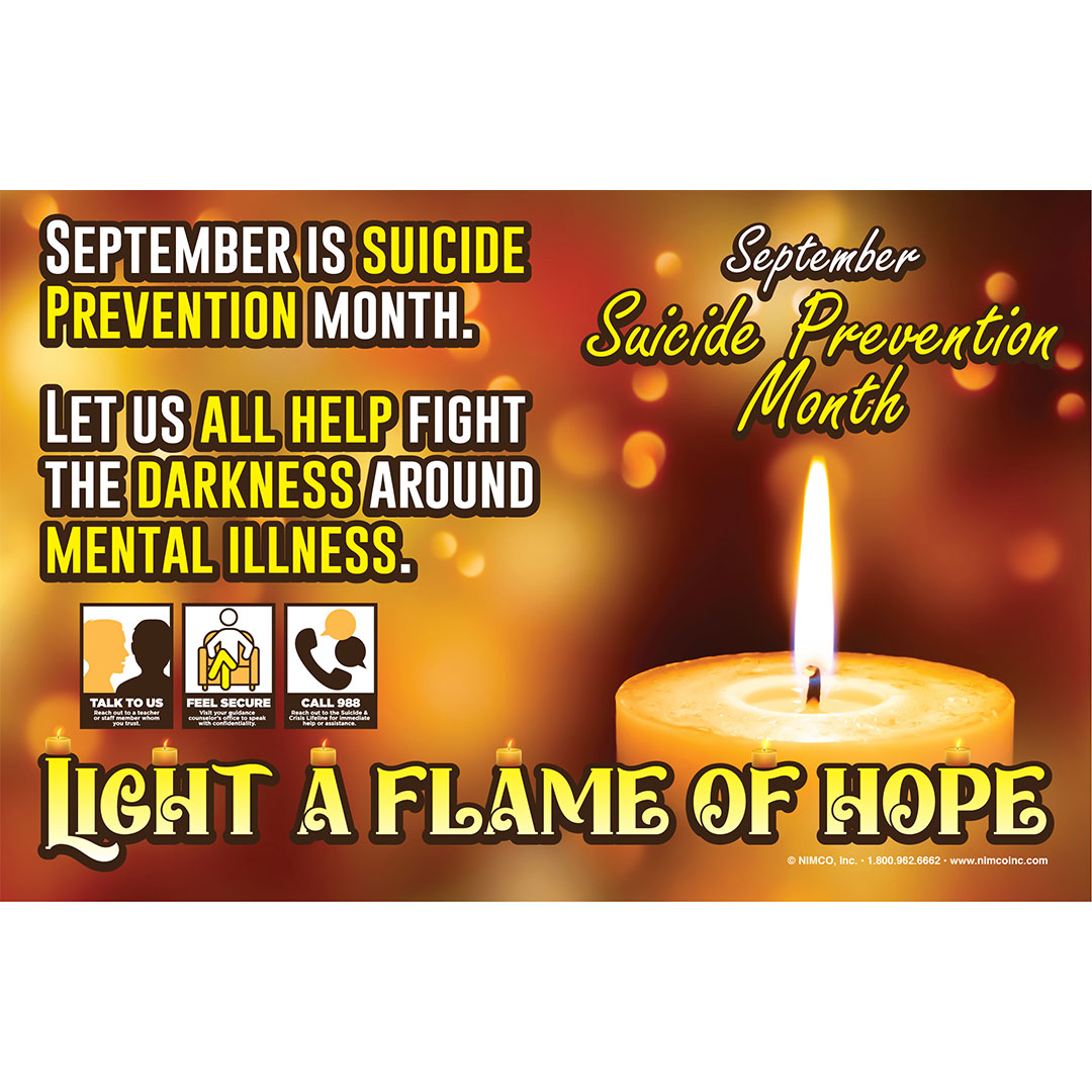Suicide Prevention Poster: Light A Flame Of Hope
